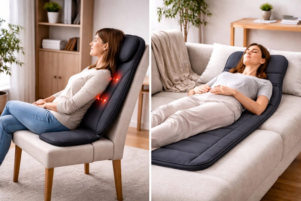 Shiatsu oder Vibrations-Massagematte – welche Technik passt zu wem? 4 Entscheidung zwischen Shiatsu Massagesitzauflage und Vibrations Massagematte im Alltag