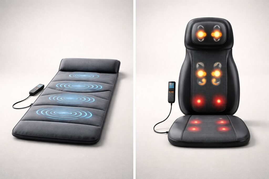 Vibrations-Massagematte und Shiatsu-System im direkten Vergleich