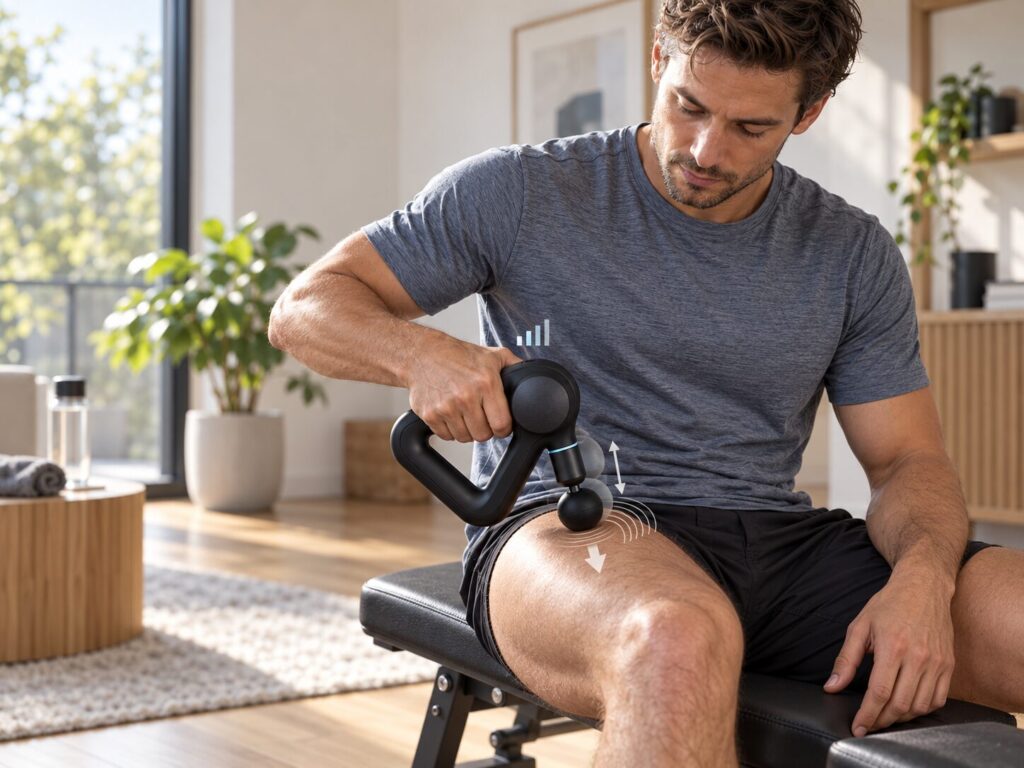 Massagepistole Leistung verstehen – Hubtiefe, Frequenz, Stall Force und Drucksensor