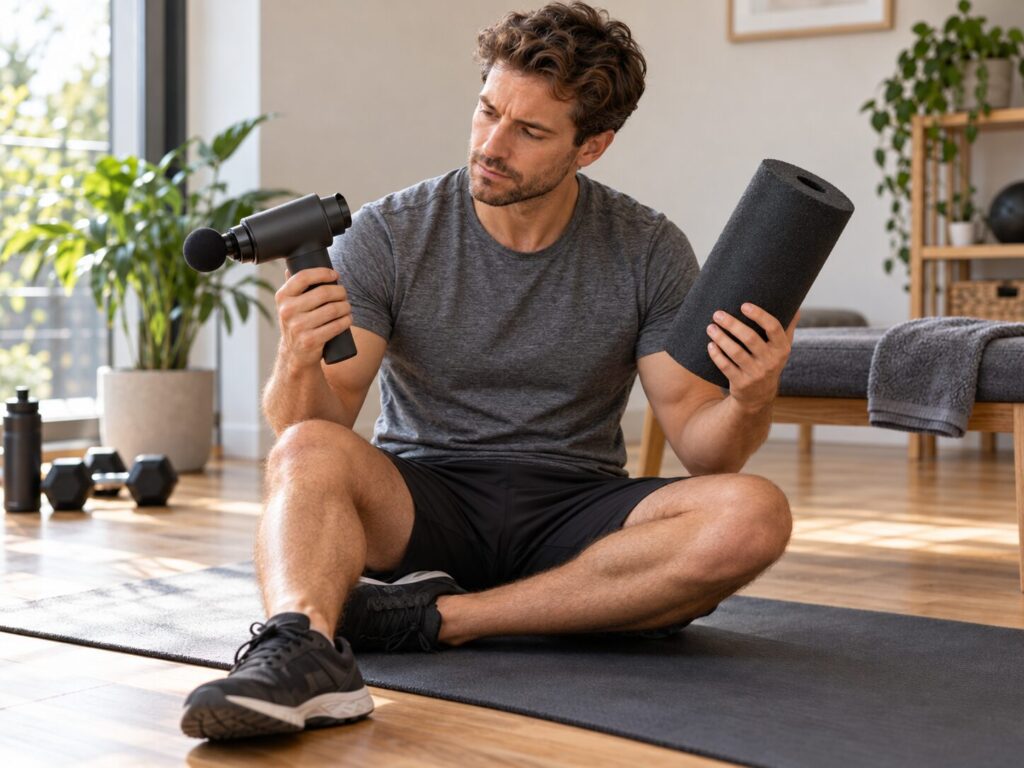 Massagepistole oder Faszienrolle – was eignet sich wofür? 1 Massagepistole oder Faszienrolle – was eignet sich wofür?