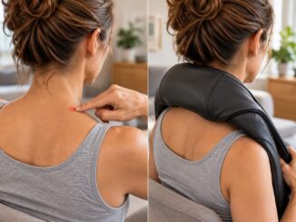 Triggerpunkt im Nacken im Vergleich zu einem Shiatsu-Nackenmassagegerät