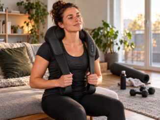 Nackenmassagegerät nach dem Sport zur Entspannung von Nacken und Schultern