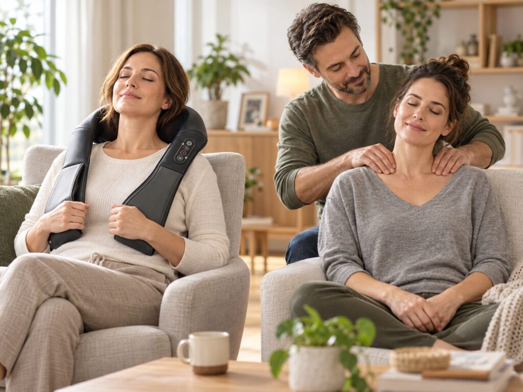 Elektrisches Nackenmassagegerät oder manuelle Massage – Vor- und Nachteile