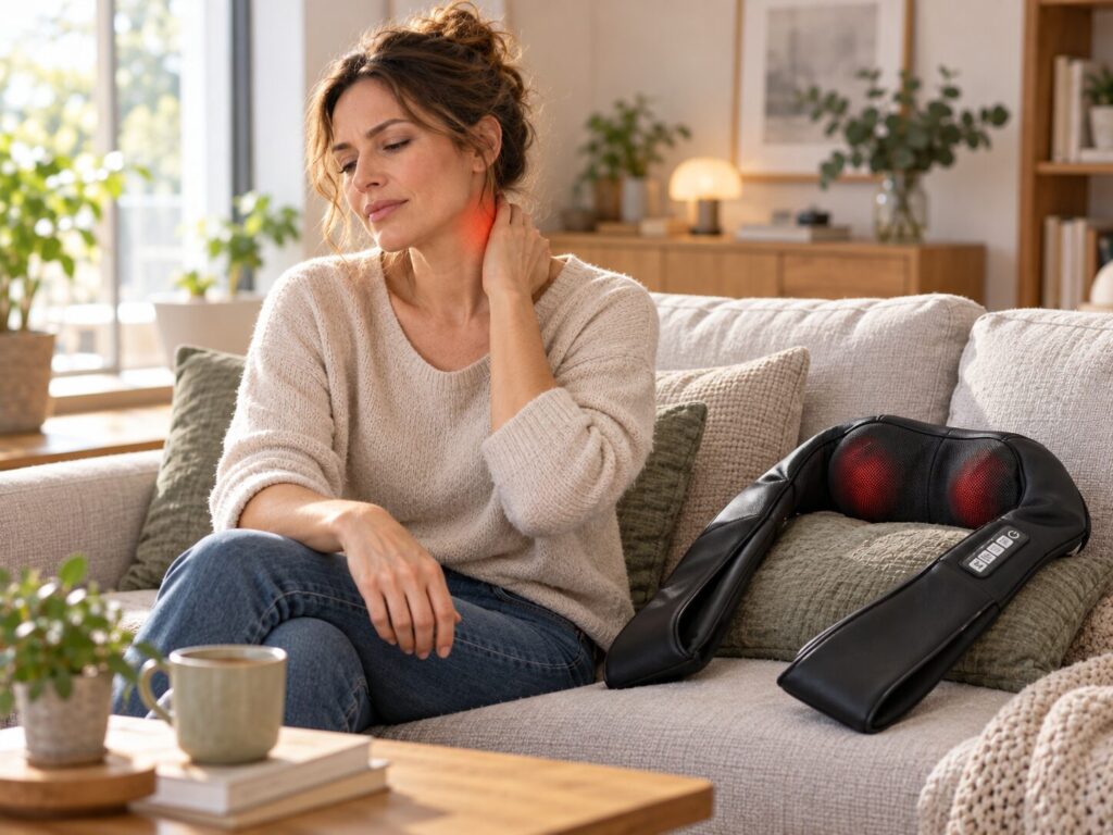 Schmerzen nach dem Nackenmassagegerät – Muskelkater, Druckstellen und Warnzeichen 1 Schmerzen nach dem Nackenmassagegerät – Muskelkater, Druckstellen und Warnzeichen